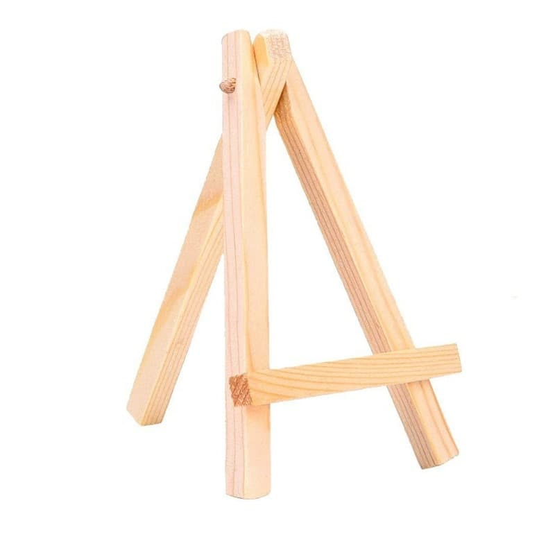 Solid wood triangular easel display stand mini pine desktop stand digital oil painting small stand painting easel display stand