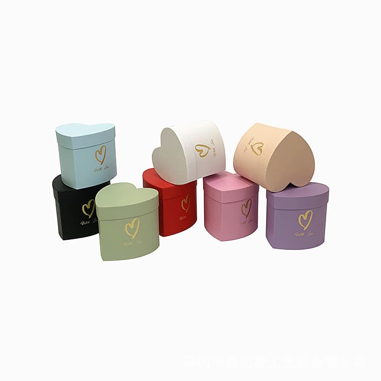 Aolipai Macaron Color Single Heart-shaped Flower Insert Box, Fresh Flower Gift Box, Floral Box, Gift Box