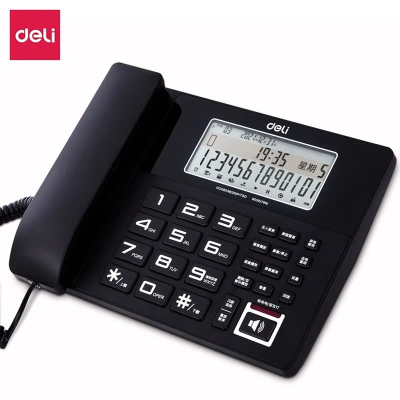 Deli Telephone Collection: Corded Landline, Recording, Call Query, Extension-Compatible Phones for Wholesale