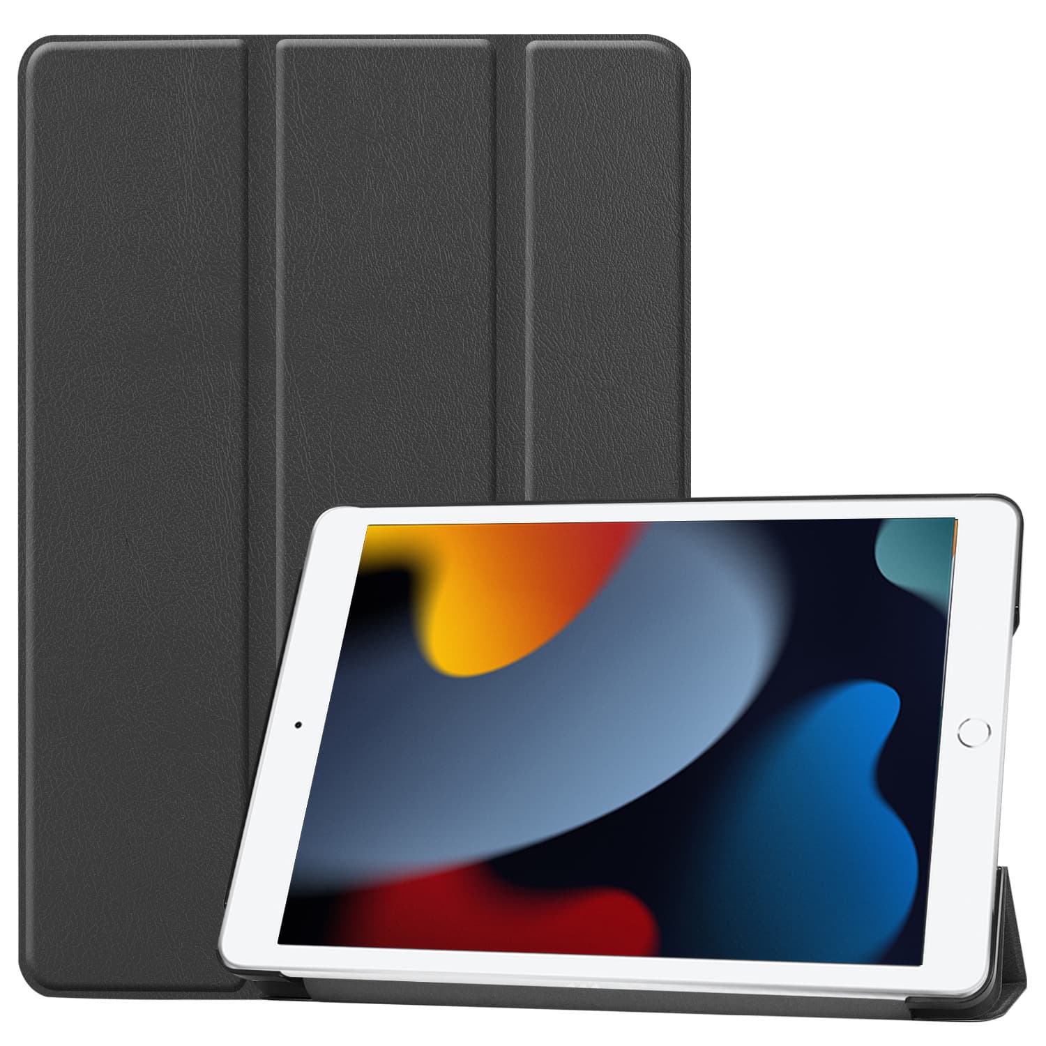 Compatible with iPad 10.2 Tablet Case, Tri-fold Stand, Durable, Drop-resistant, for iPad 7th Gen 8th Gen 9th Gen Leather Cover