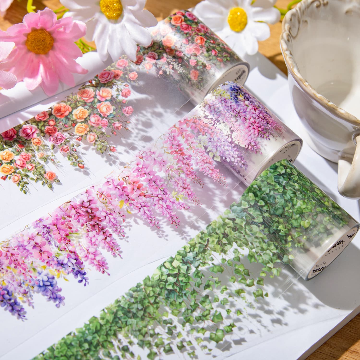 Mountain Vine Series Good Day Tape - Vine Theme Journal DIY Decorative Loop Stickers, 6 Styles