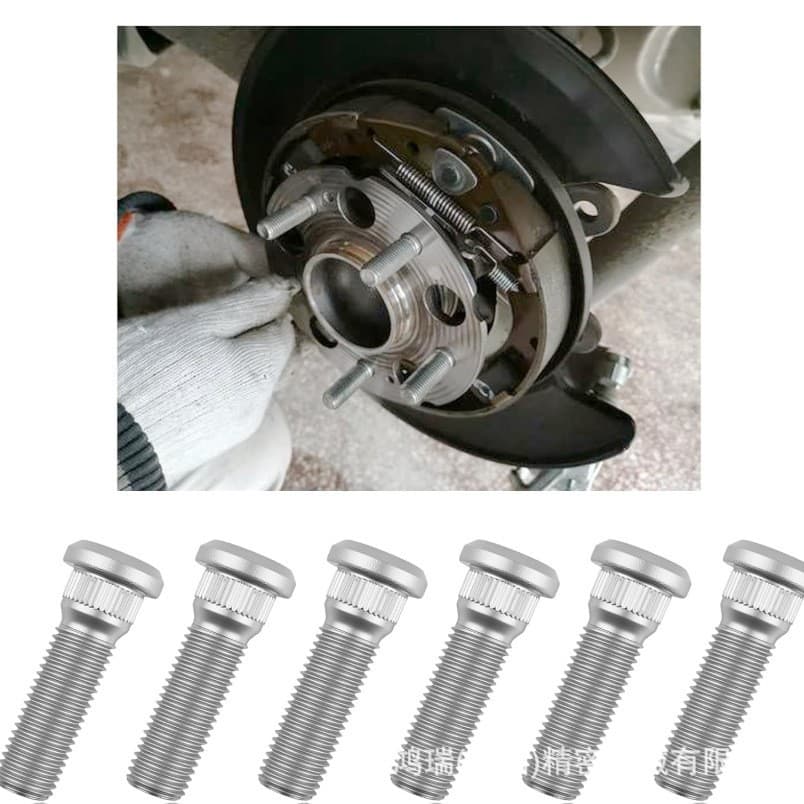 6-pack 2000-7000 lb trailer UNF 1/2-20 wheel bolts, heavy-duty wheel bolts