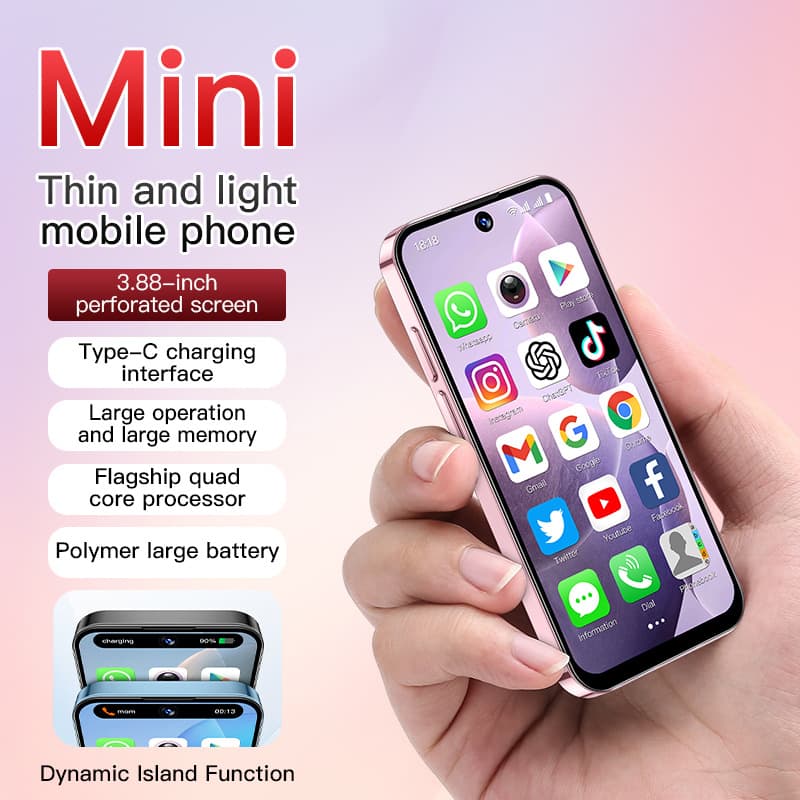 Soyes Xs19 Smart Mini Phone 3.88inch Perforated Screen Pocket-Sized Dual Sim Cross-Border Bestseller Foreign Language