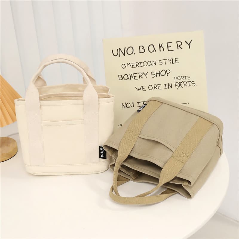 Canvas Bag Japanese Style Mom Bag Fashion Women's Handbag Lunch Bag Tote Cloth Bag Multi-layer Bag