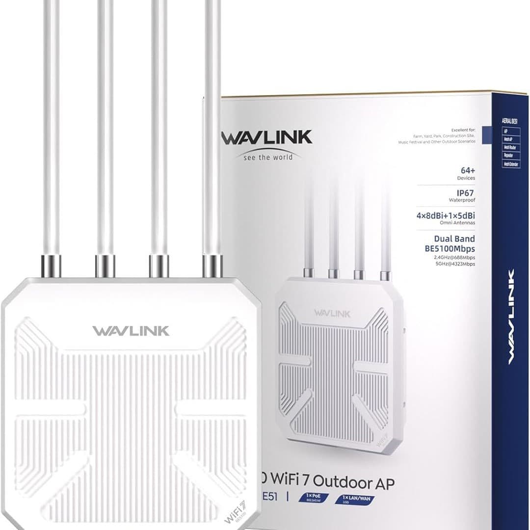 Wavlink Dual-Band 2.4GHz 5GHz Waterproof Long-Range Wireless AP Outdoor Router WIFI7 AX3000