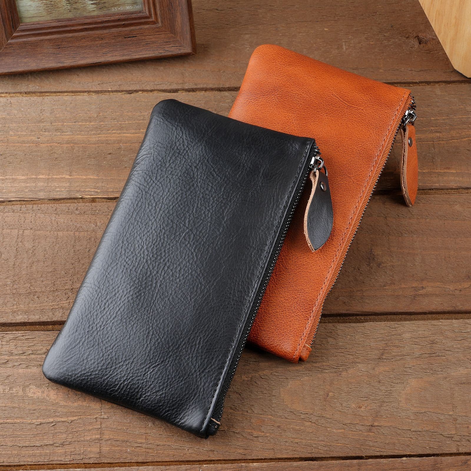 1068 Men's and Women's Long Wallet with Zipper, Multi-Function Large Capacity Premium Handheld Clutch Phone Bag