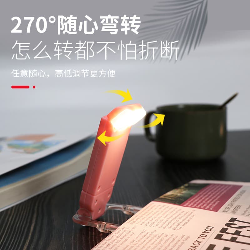 Multi-functional Rechargeable USB Card Clip Book Light Music Score Reading Light 3 Color Temperatures 9 Levels For Computer Use