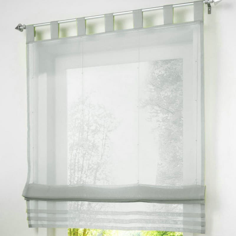 Genuine Export Roman Shade with Strap Style, Liftable Curtain for Kitchen, Study, Balcony, Window, Sheer Curtain HT-006B