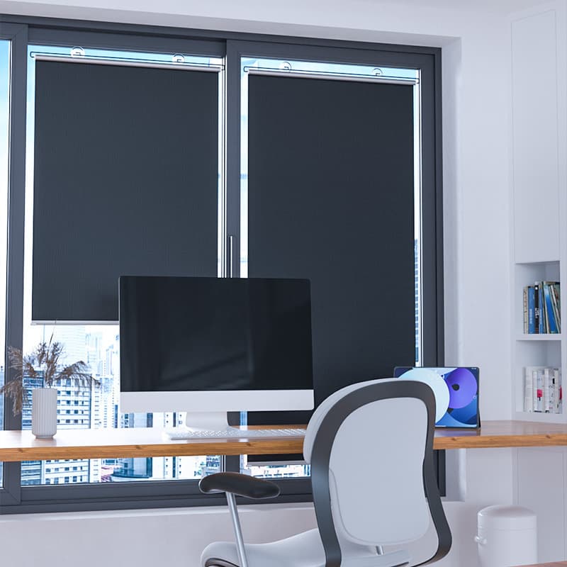 Drill-free balcony suction cup sunshade blinds, bedroom heat insulation retractable roller blinds, home and office extendable UV protection sunshade curtains