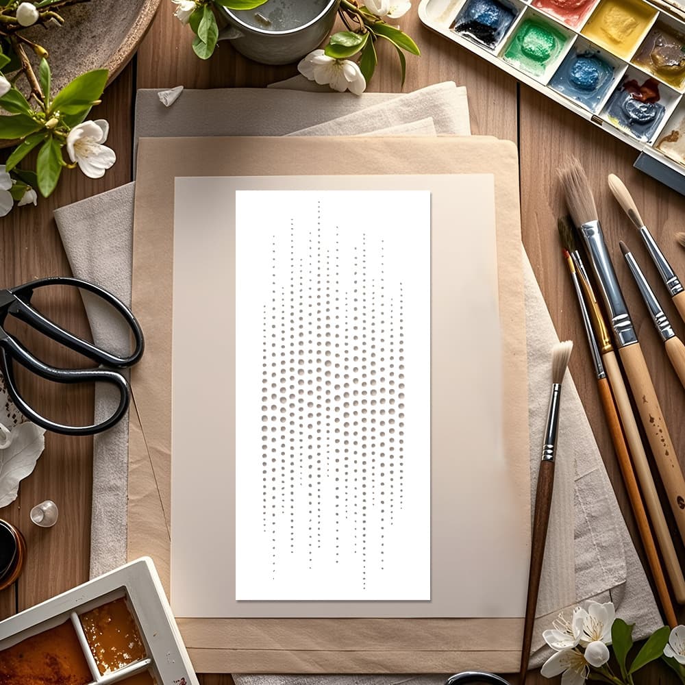 Dot Pattern Painting Template Cross-border Hot-selling Journal Decoration Masking Spray PET Material Hollow Template Drop Shipping