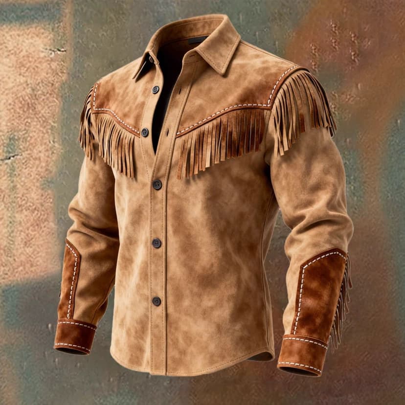 Niche Design Brown Fringe Suede Jacket 2025 Fall/Winter Retro Chic Street Style Top