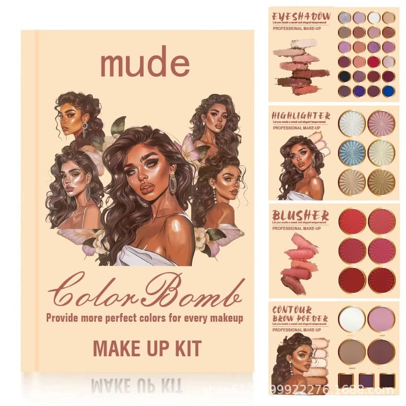 Best-selling INS 43-color Book Eyeshadow Highlighter Blush Contour Multi-functional Makeup Palette All-in-one Cos Stage Makeup