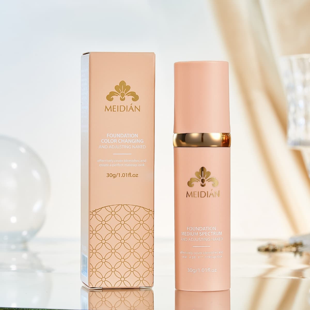 Cross-border hot product Charming Point 4-in-1 concealer liquid foundation, long-lasting, non-easy to remove makeup, concealer foundation, no-makeup base English version