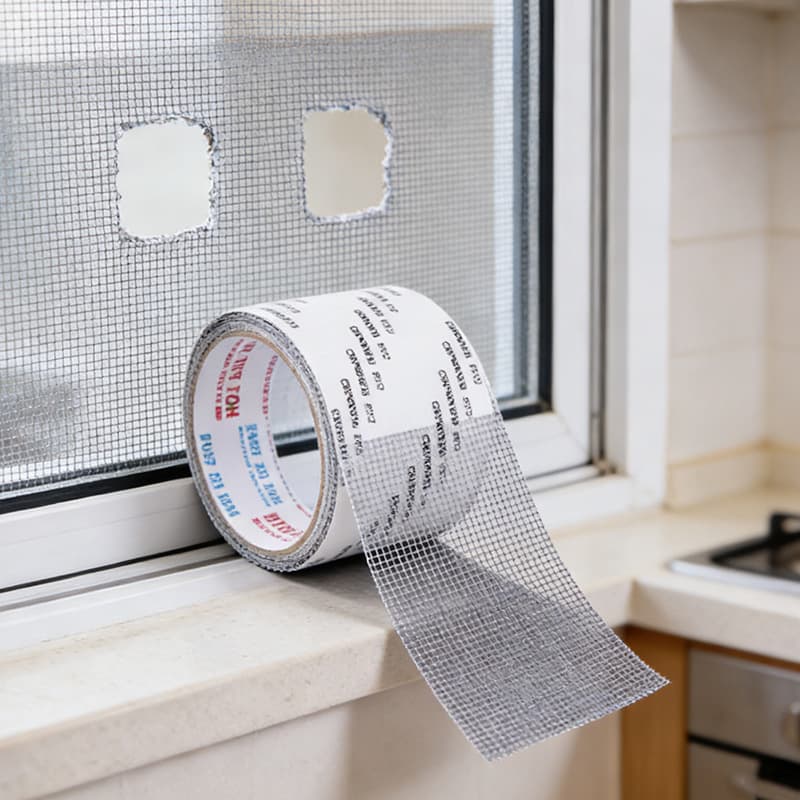 Mosquito Screen Patch Self-Adhesive Mesh Repair Tape for Window Screen Hole Fixing