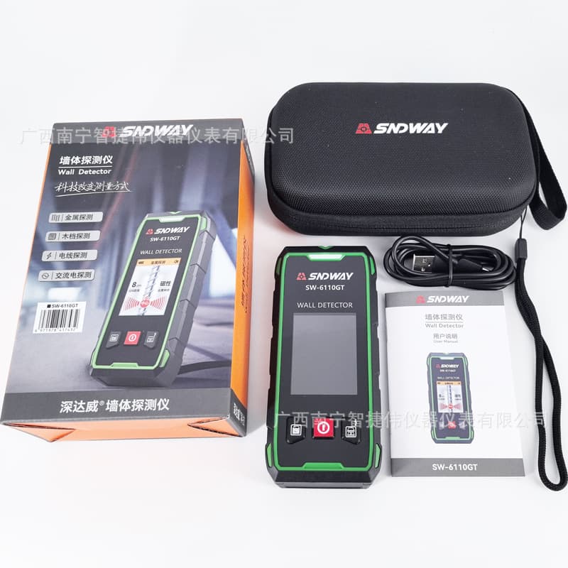 ShenDaWei SW-6100GT Wall Detector Rebar Metal Concrete Wall Wire Laser Distance Meter