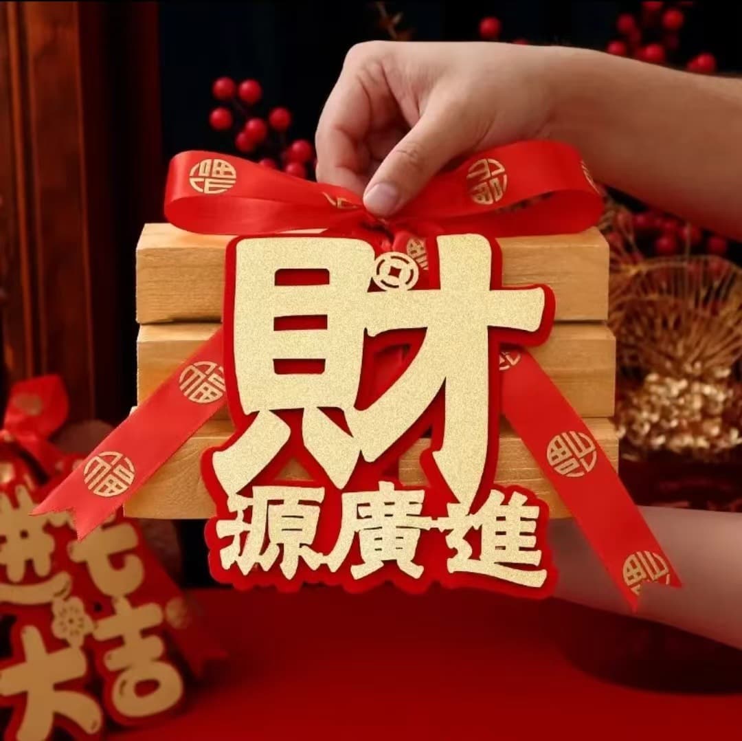 Moving-in Decoration Flocked Felt Individually Packed Wealth and Prosperity Housewarming Auspicious New Home Blessings