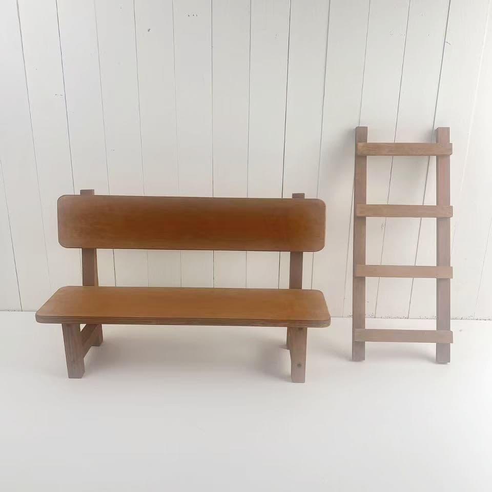 European and American country style retro photography photography wooden props children's bench infant photography photography props