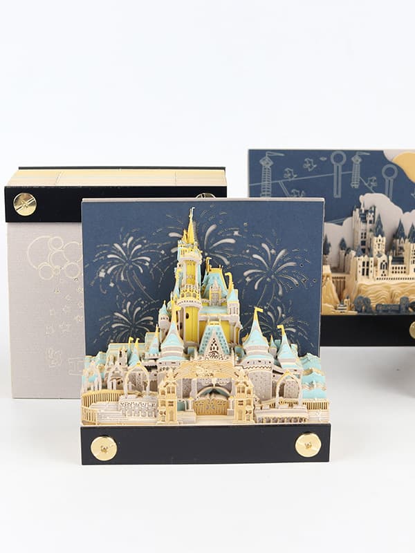 3D memo pad, paper sculpture of Harry Potter castle, tear-off calendar, student ornament, birthday gift.