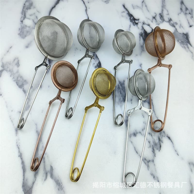 304 Stainless Steel Mesh Tea Balls, Household Handle Tea Infusers, Easy-to-Use Round Filters for Tea and Spices