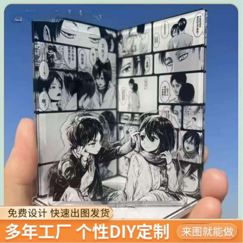 New Alan Mikasa Acrylic Scene Standee Desktop Decoration Anime Standee