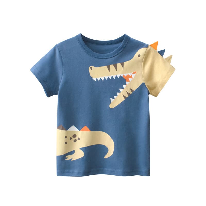 Boys' Pure Cotton T-Shirt Korean Style Children's Clothing 2026 Summer New Fashion Baby Boy Short Sleeve T-Shirt Thin Wholesale