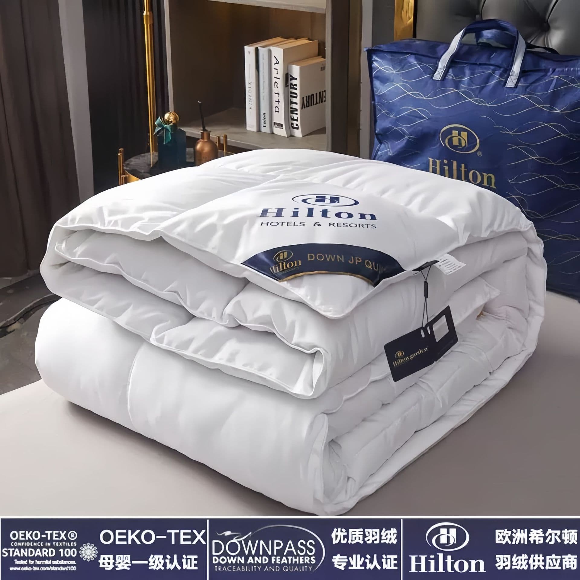 Hilton Microfiber Duvet Core Thickened Warm Down Winter Hotel Spring/Autumn Duvet Gift Duvet Group Purchase Wholesale