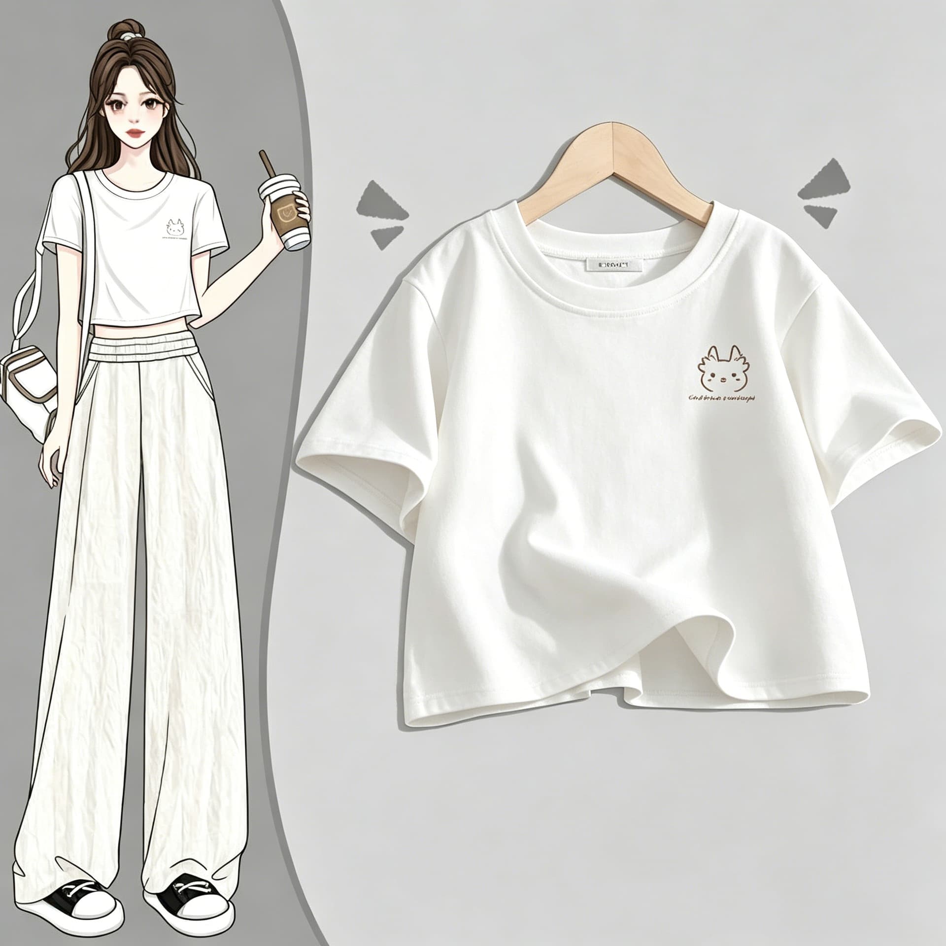 Short hot girl women's clothing 2026 new style simple girly feeling 100 cotton women's short-sleeved t-shirt tops foreign trade