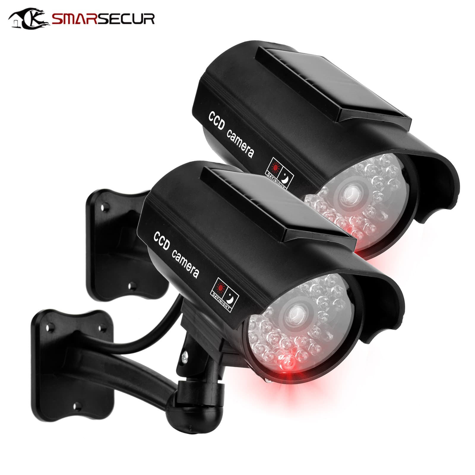 Solar Powered Fake Surveillance Camera Simulation with Light Virtual Camera Realistic Camera Appearance No Monitoring Function