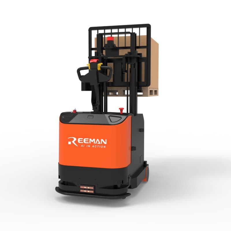 Ruiman Fully Automatic Self-navigating Unmanned Stacker Electric Stacking Forklift Lifting 1.5T Ton Transport Vehicle