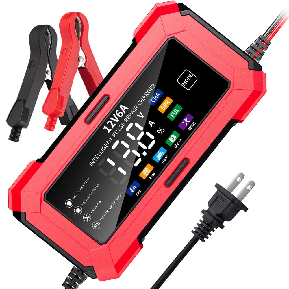 12V6A Car And Motorcycle Battery Charger AC110-240 to 12V6A CE FCC GS EMC Certified Battery Charger for Automotive And Motorcycle Batteries