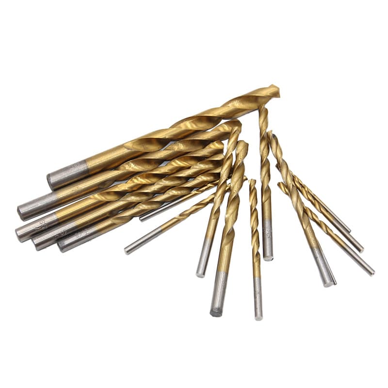 4241 Titanium Coated Rolled Single Straight Shank Twist Drill Bit for Hand Drill, Stainless Steel Metal Hole Drilling Twist Drill