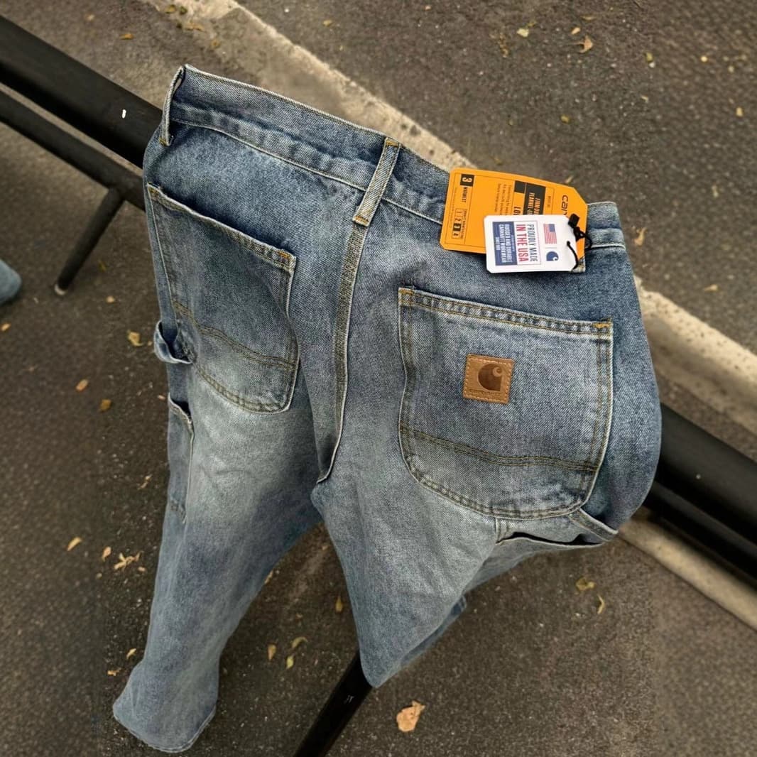Autonomous High-End Carhart Workwear Style Loose Straight Leg Jeans Japanese Street Fashion Casual Cotton Denim Pants