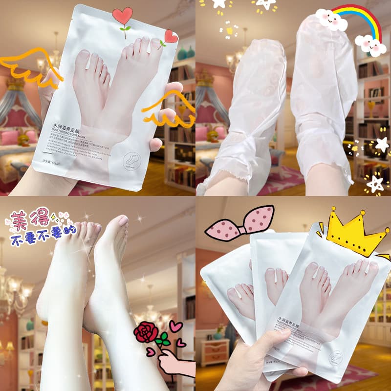 Goat milk exfoliating foot mask nourishing and softening for dead skin and calluses foot care disposable authentic wholesale