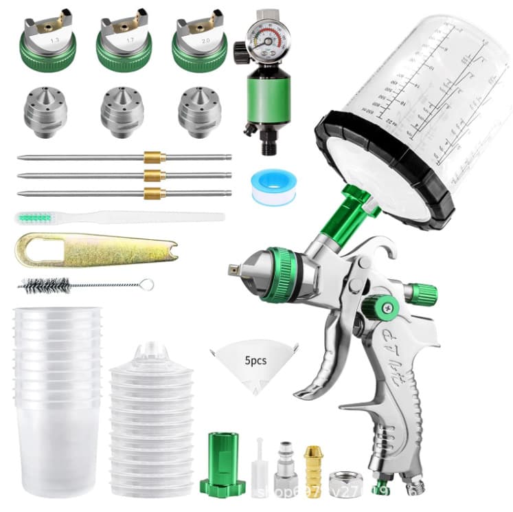 Cross-border 2008 Pneumatic Spray Gun Auto Body Sheet Metal No-Clean Cup Top-Feed Surface Paint Gun 1.4/1.7/2.0mm