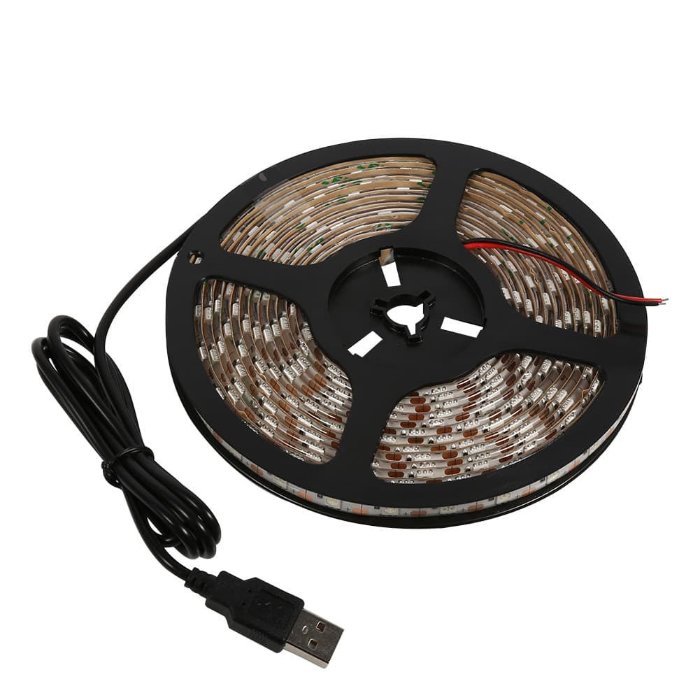 LED 5V 3528 RGB Running Water Flowing 2835 Flexible Light Strip Optional 3V-6V USB Power Bank Tent Camping