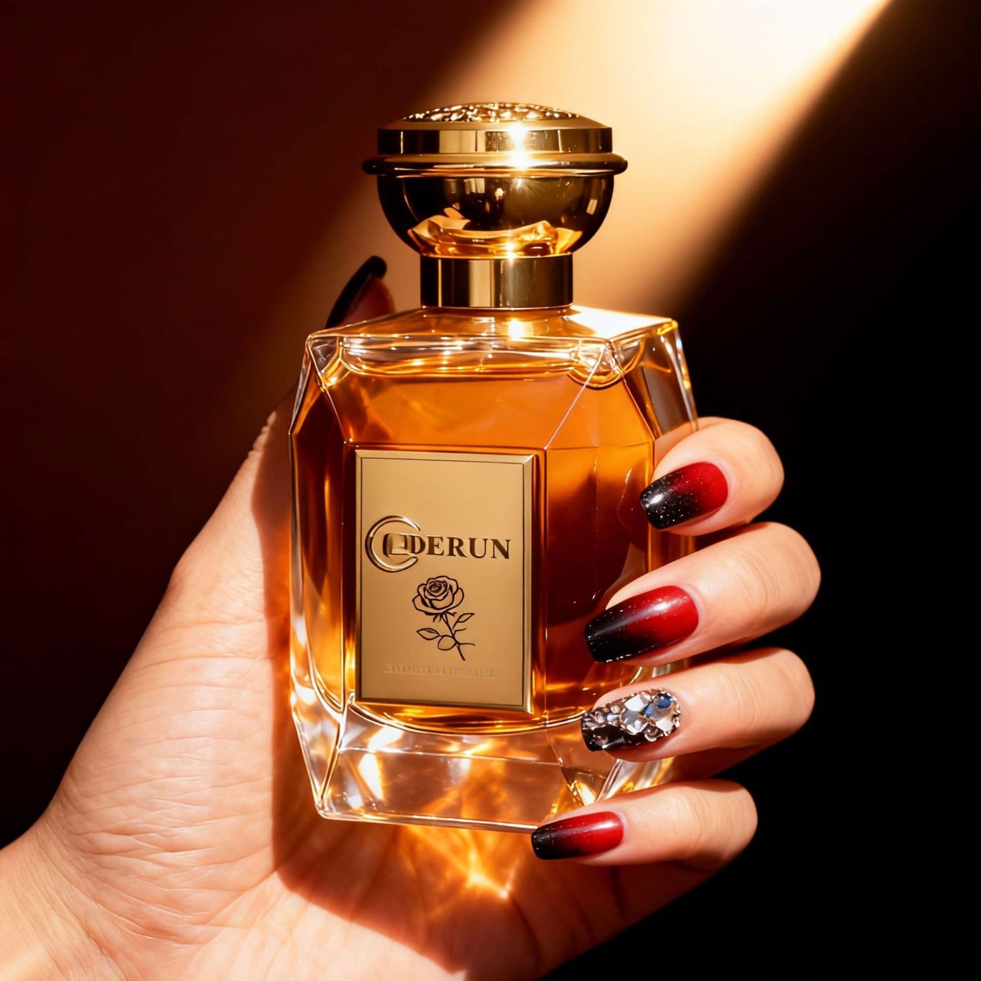 New Perfume Bottle Empty Transparent 100ml Glass Spray Gold Cap Custom with Packaging Nozzle