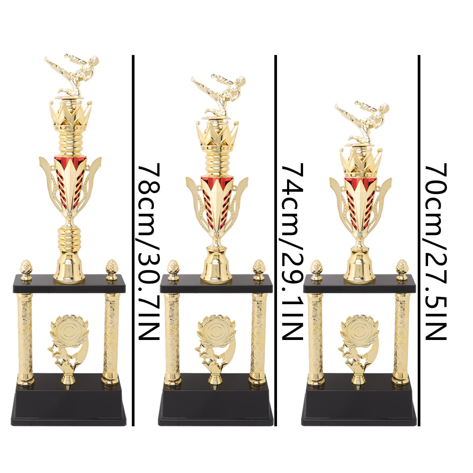 Custom Trophies for Kids Taekwondo Martial Arts Boxing Competitions Creative Plastic Trophies High-End Engraving Universal Wholesale