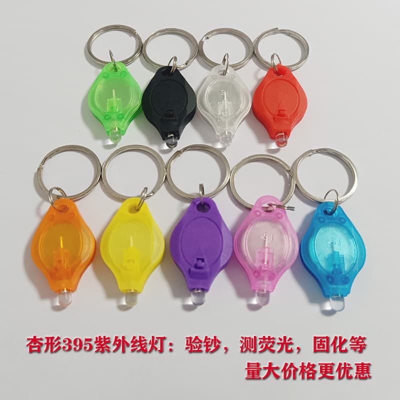 New 395 UV LED banknote detector key light, keychain light, mini turtle light, fluorescent electronic light, ultraviolet light