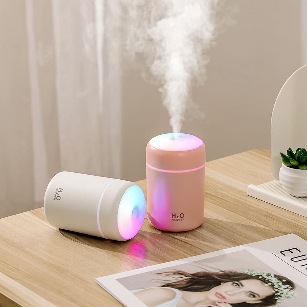 Cross-border Creative Colorful Cup Air Humidifier, Desktop Home Car Humidifier USB Logo Printing Ready Stock