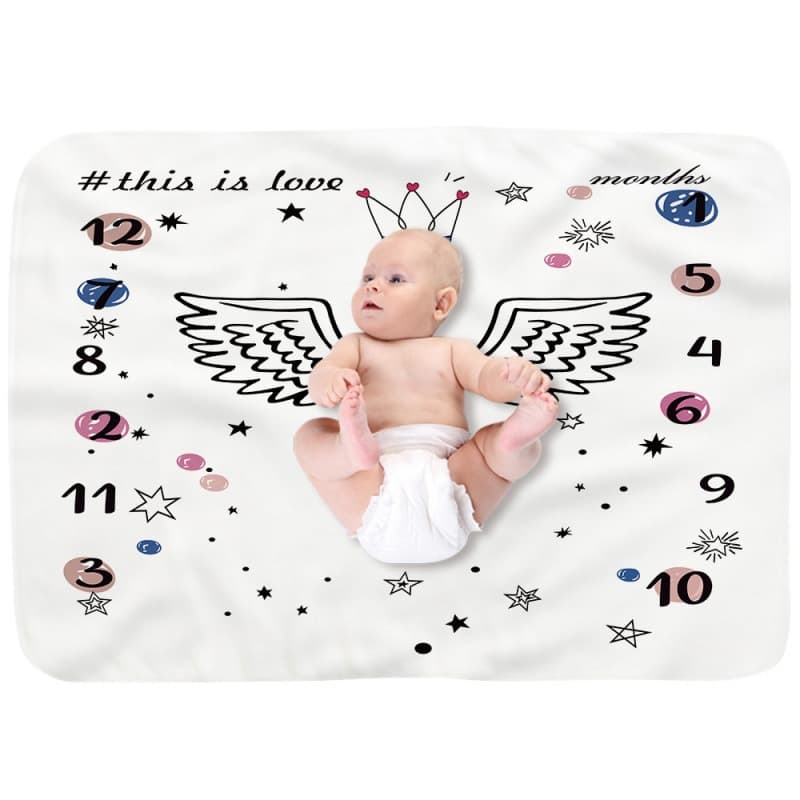 Cross-border Baby Flannel Blanket, Newborn Spring and Autumn Small Cover Blanket, Baby Going Out Comfort Blanket, Baby Blanket 7