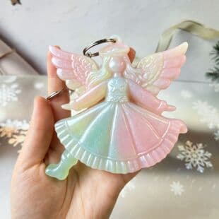 S2474 Angel Little Girl Pendant Decoration Cement Plaster Mold DIY Silicone Mold