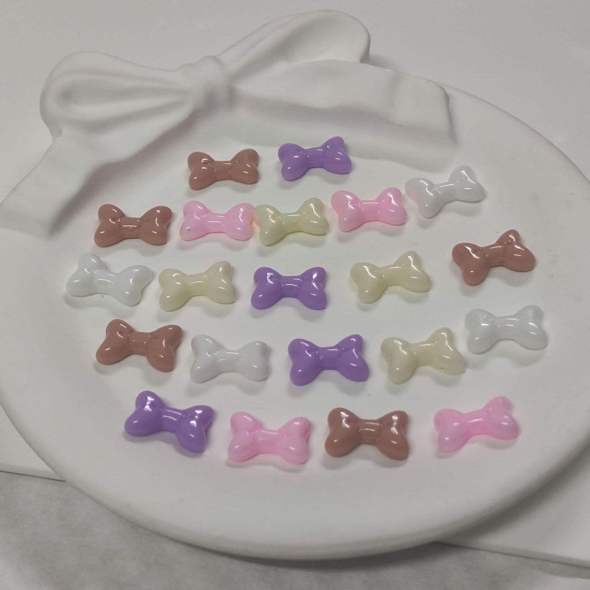 Bow Nail Art Decorations Colorful Macaron 3D Bows Handmade DIY Phone Case Nail Art Materials Accessories