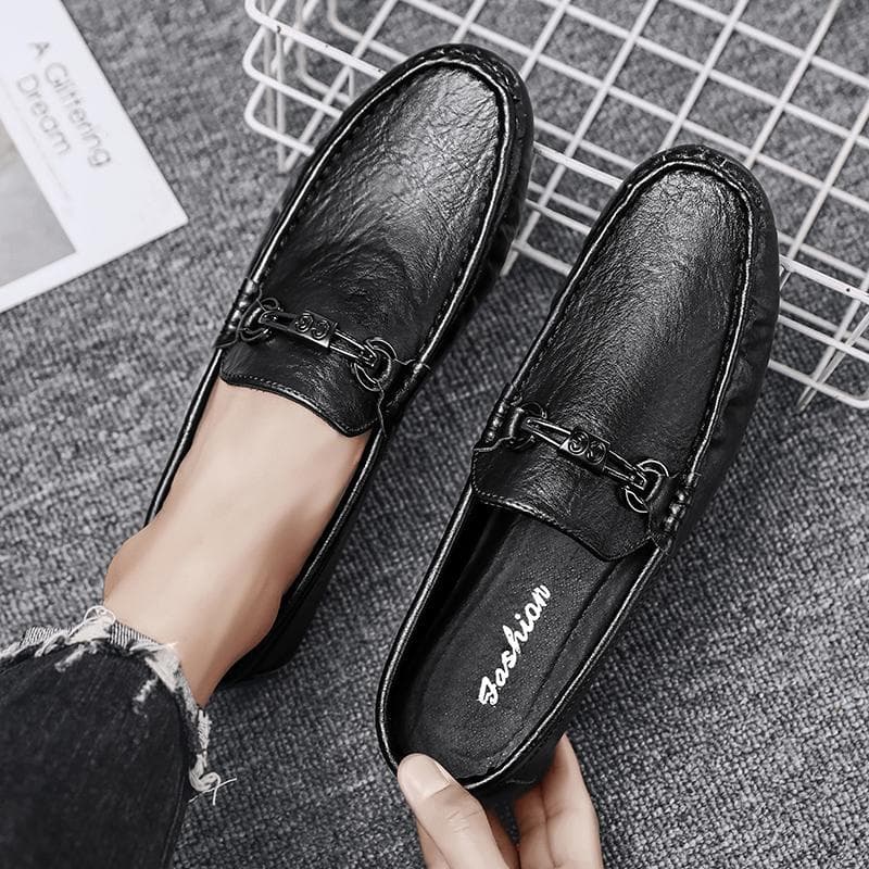 2022 New Men's Casual Autumn Fashion Doppler Shoes Leisure Linen Shoes One-Step Driving Shoes Wholesale Men's Shoes