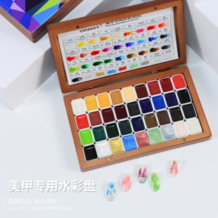 New Nail Art Watercolor 36-Color Nail Painting Palette Portable Nail Watercolor Palette Natural Blending Watercolor Palette