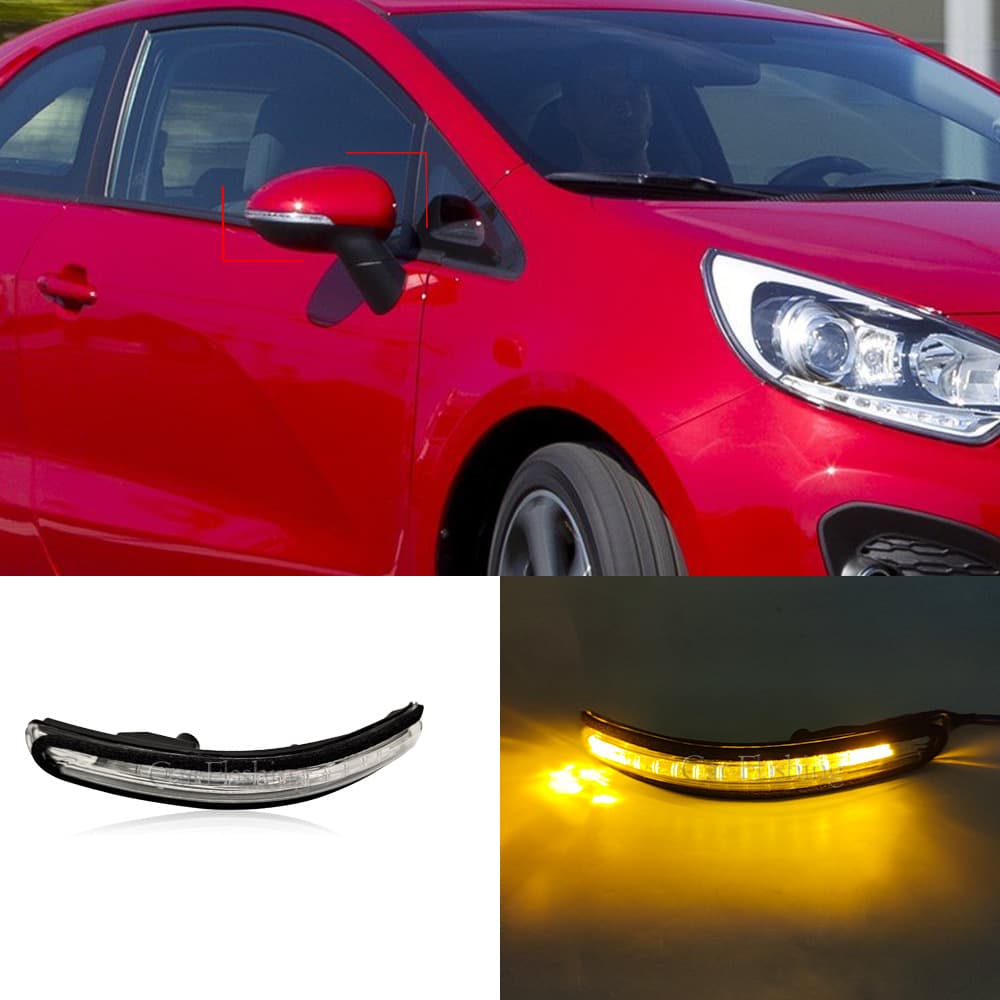 Suitable for Kia 2012-2016 RIO reversing mirror turn signal rearview mirror turn signal lamp shade lamp housing bulb