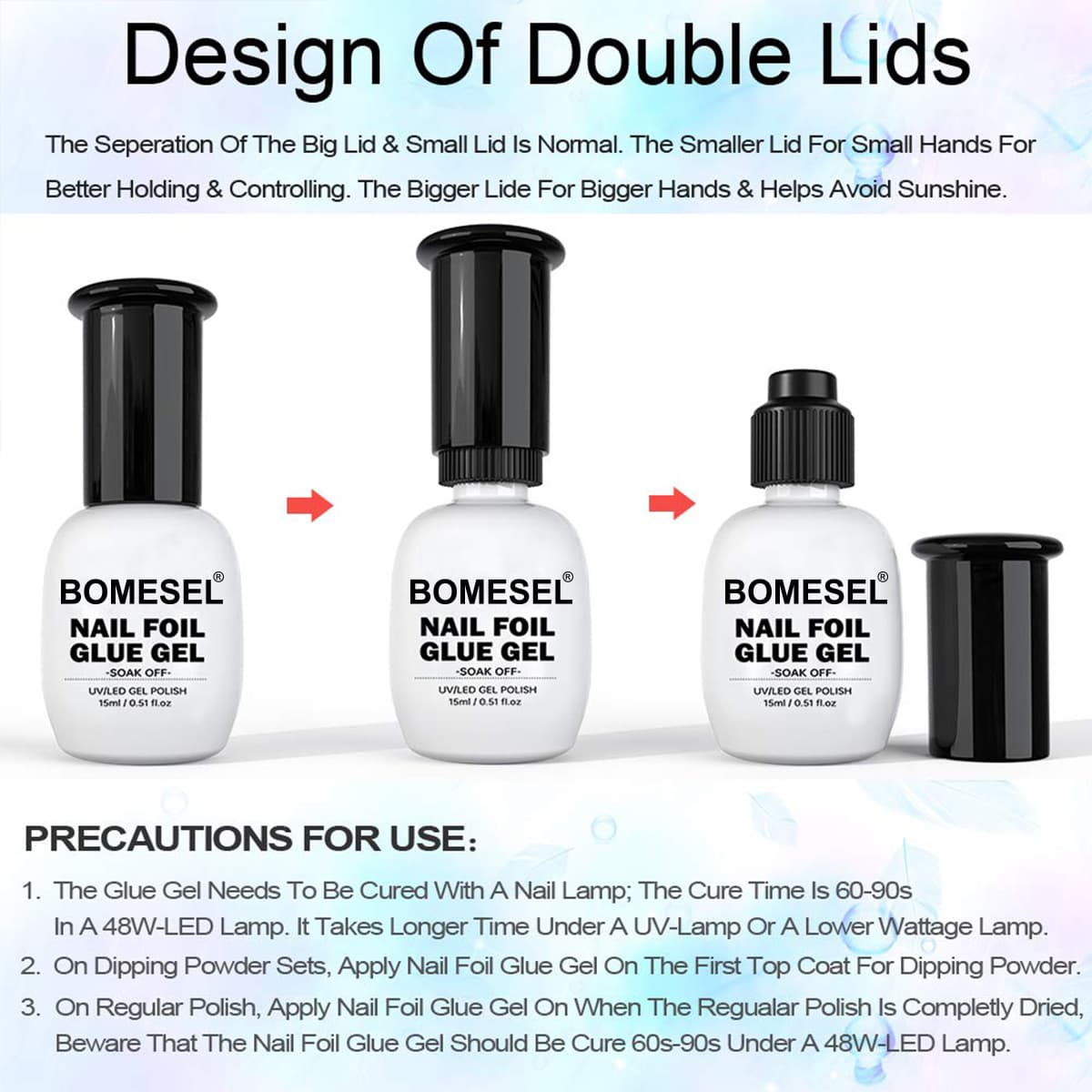 UV transfer glue nail foil glue strong adhesion fully transfer nail art DIY for nail foil art stickers