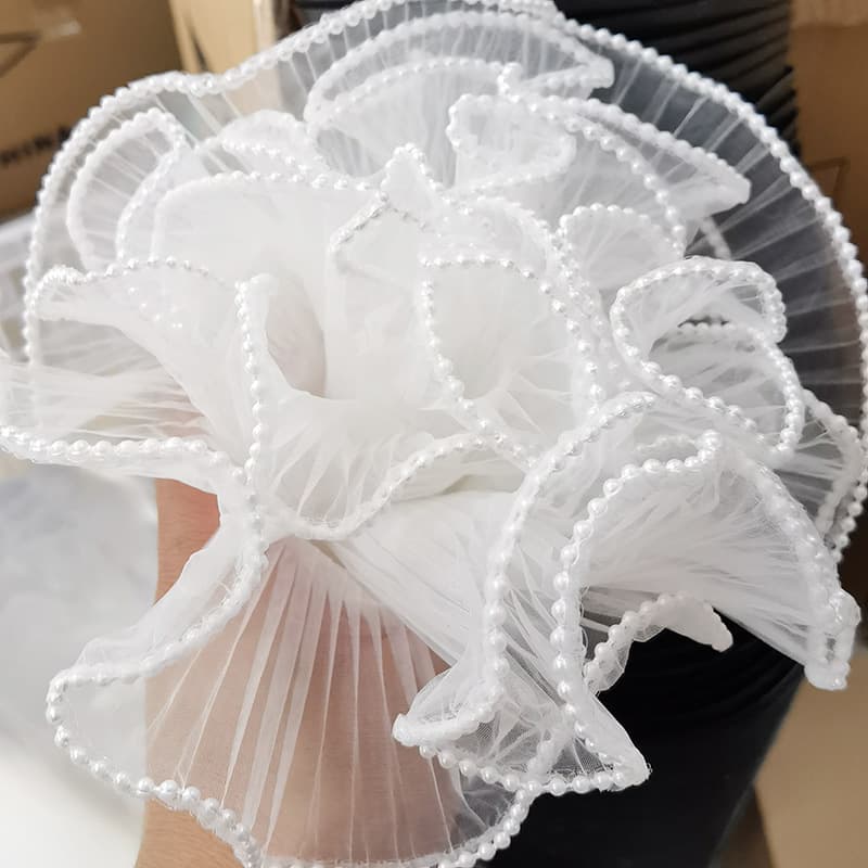 Pearl Wave Tulle Bouquet Wrapping Material Romantic 520 Flower Packaging Pleated Tulle Wrap Flower Material Full Set