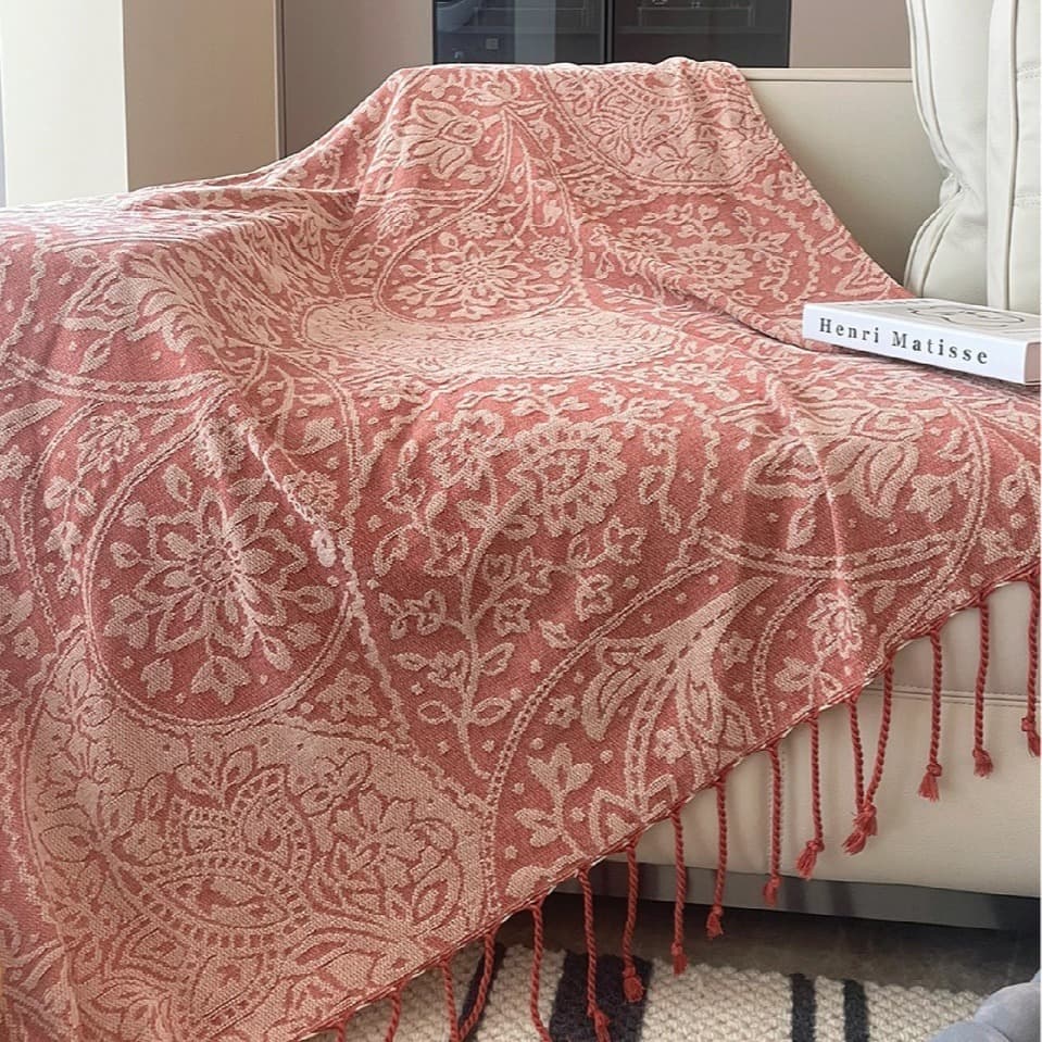 Amazon chenille sofa blanket ins style nap blanket shawl air conditioning blanket homestay bed bedside towel