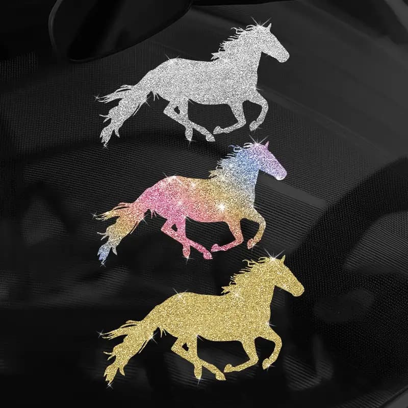 Shiny Sandblasted Car Sticker Cross-Border Hot Selling Running Carriage Decal Foreign Trade Popular Motorcycle Sticker