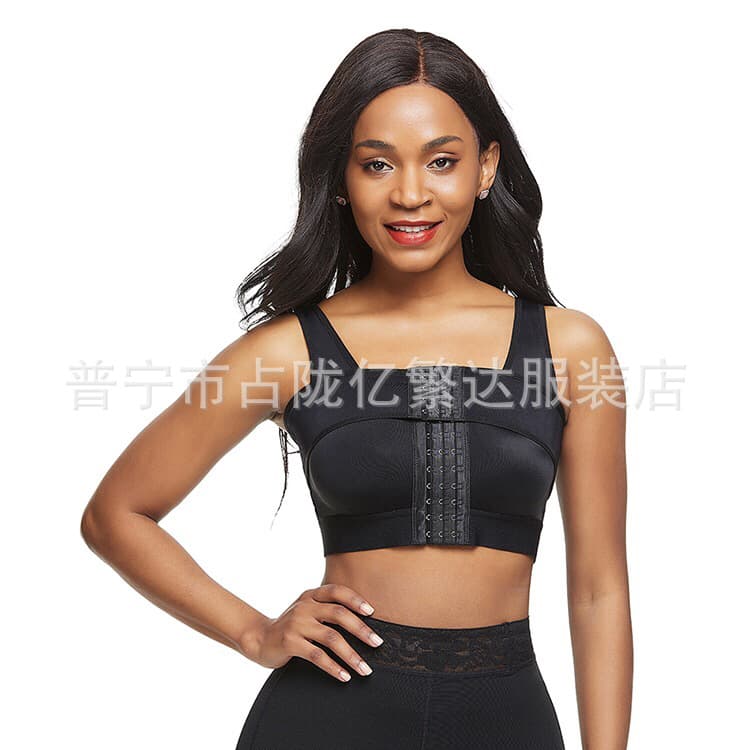 New 2026 European and American Shapewear Plus Size Post-Surgery Bra Compression Fixing Side Breast Adjustment Sports Bra